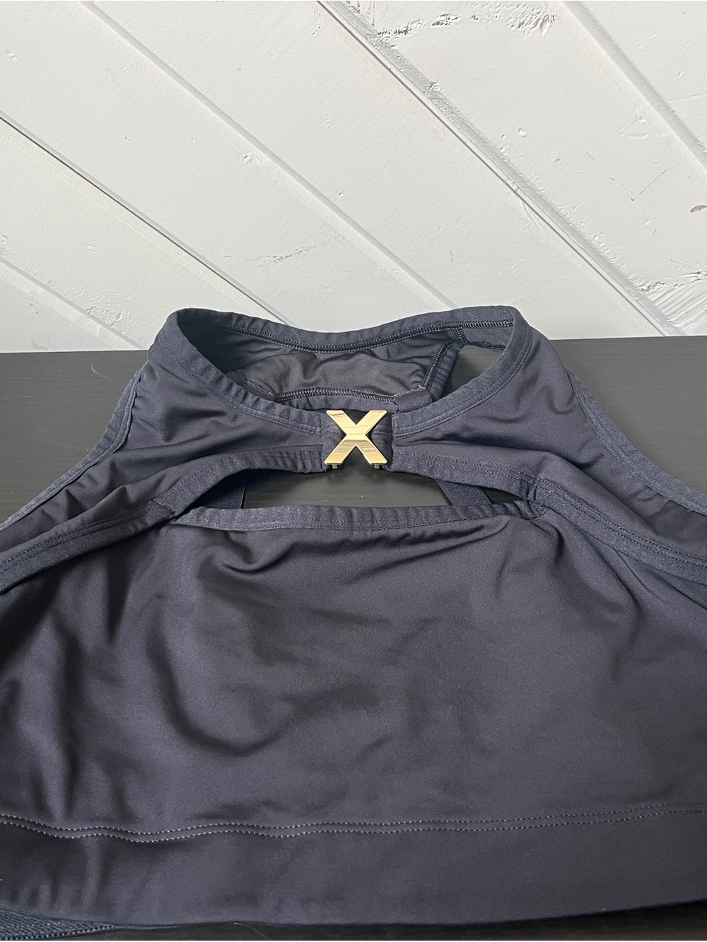 Savage X Fenty Black 3X (20-22) Sports Bra with Gold X Accent